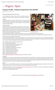 Progress Profile - Emlenton Emporium 1 page